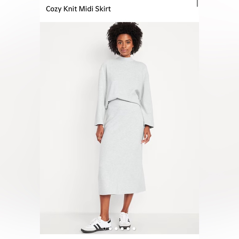 Cozy Knit Midi Skirt (small) and Top (X small) set. Size small. NWT